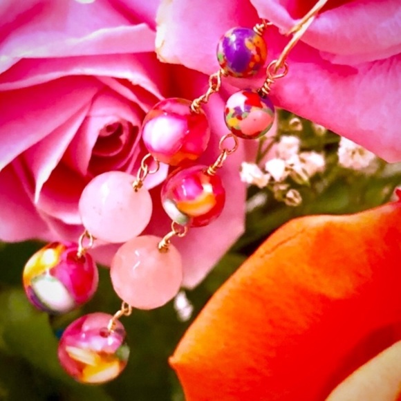Anthropologie Jewelry - NWOT Anthropologie Exquisite Bead & Crystal Earrings